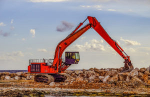 Les vérins hydrauliques équipent les tractopelles