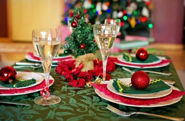 décoration de table de Noël
