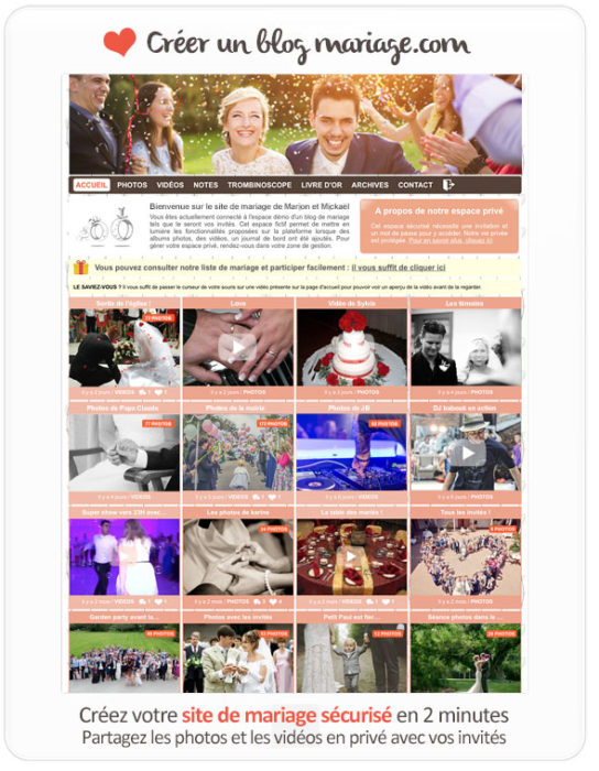 blog mariage privé