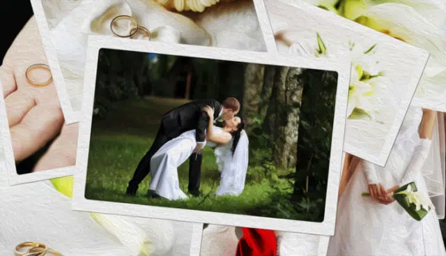pile of wedding photos album photo