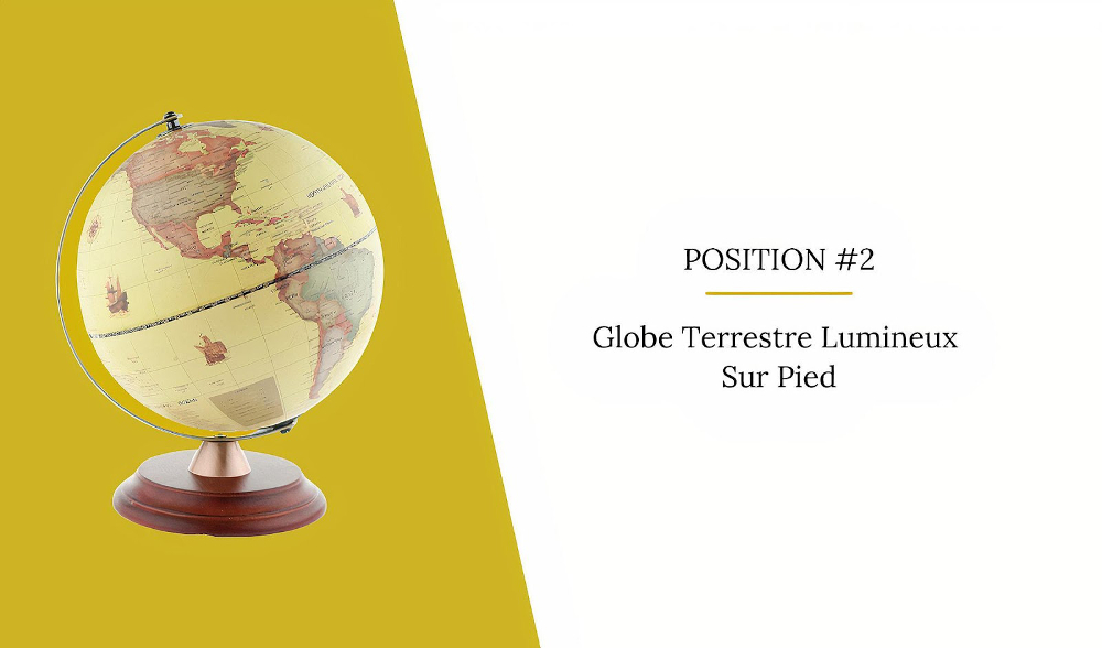 Globe Terrestre Lumineux sur Pied