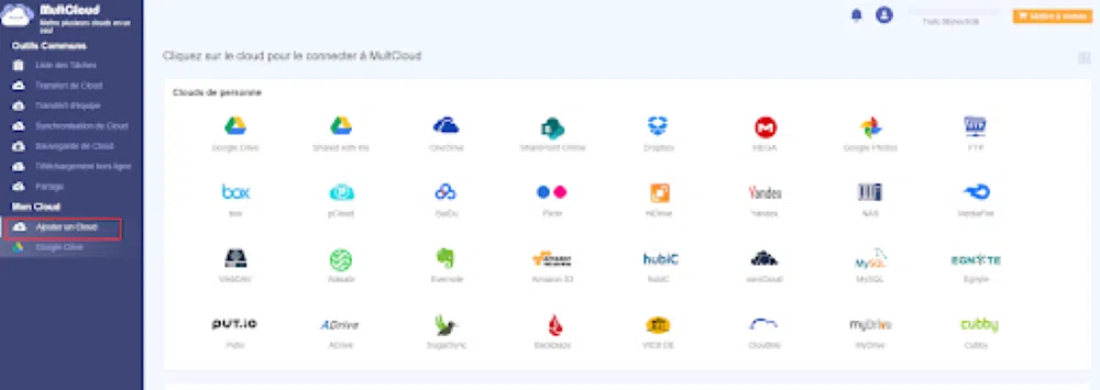 transfert de cloud