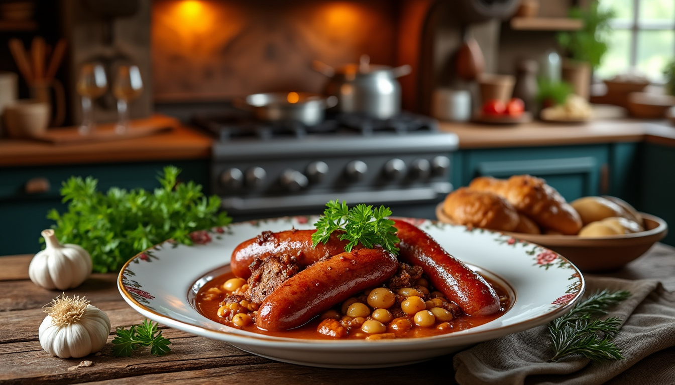 découvrez la recette authentique du cassoulet tirée du carnet de julie, un plat réconfortant et savoureux qui réchauffe les cœurs. idéal pour partager un moment convivial autour d'une table.