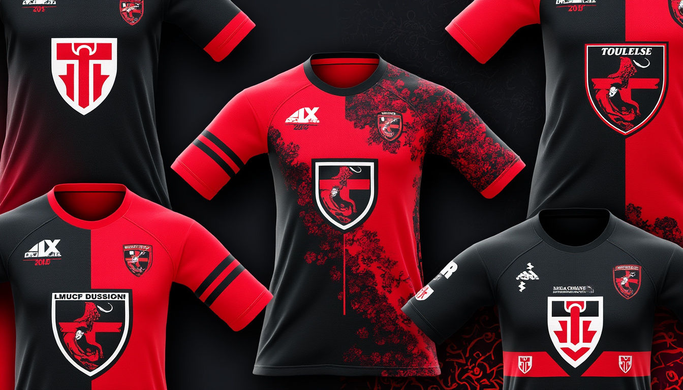 plongez dans l'univers du rugby avec le maillot emblématique de toulouse rugby 2016. admirez son design unique qui allie tradition et modernité, symbole de l'esprit combatif de l'équipe. un incontournable pour tous les passionnés de rugby!