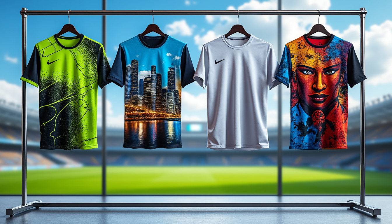 explorez les dernières tendances et styles innovants pour créer des dessins captivants sur des maillots de foot vierges. trouvez l'inspiration pour personnaliser vos créations et vous démarquer sur le terrain!