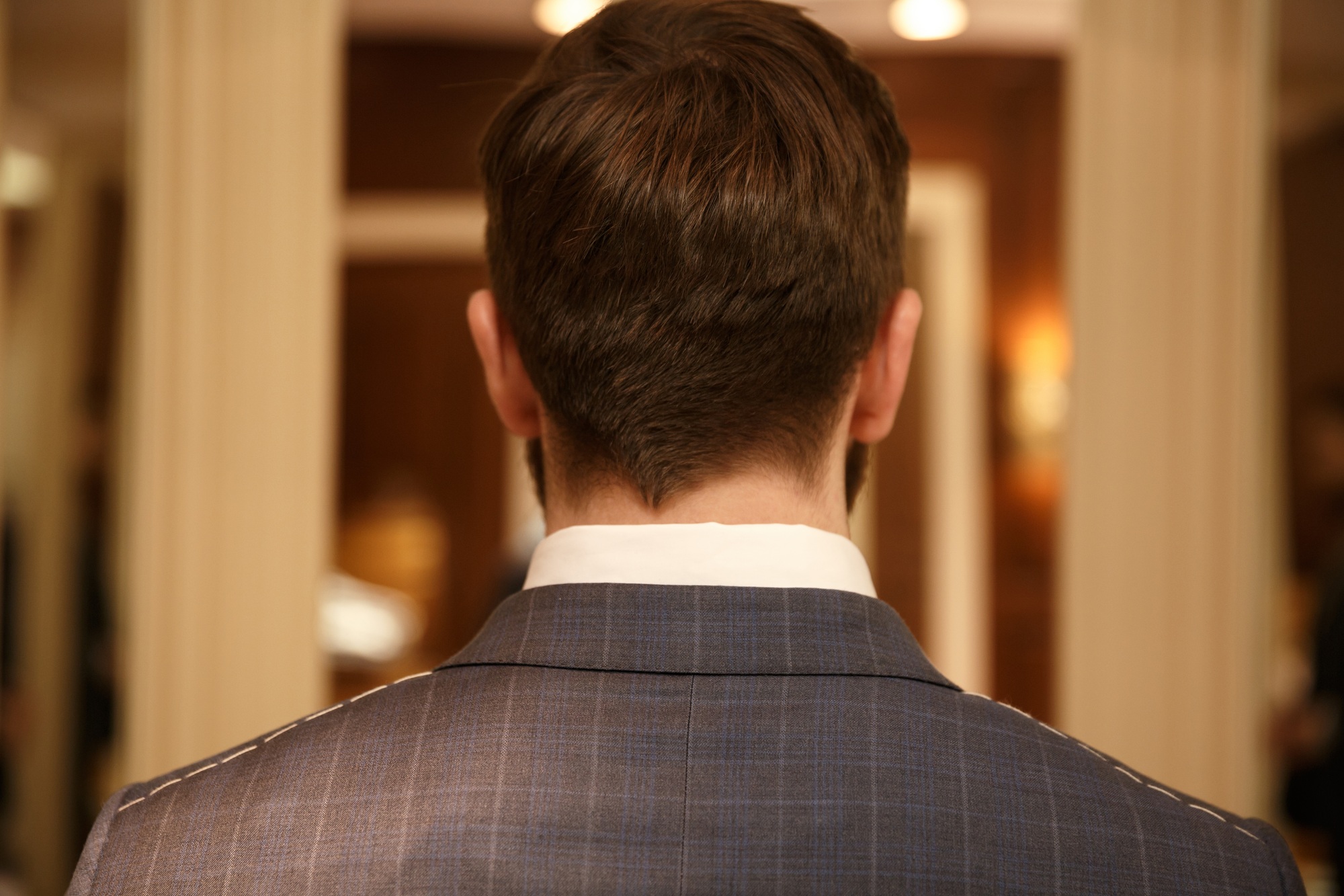 Back view of man in suit