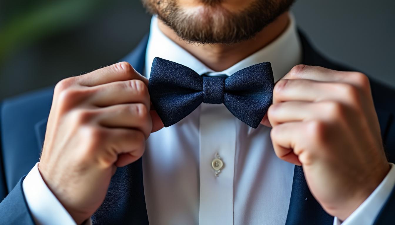 découvrez notre guide visuel détaillé sur la manière de mettre un nœud papillon izac étape par étape. suivez nos instructions simples et claires pour maîtriser cet accessoire élégant et impressionner en toutes occasions.