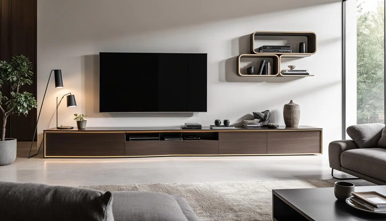 découvrez le meuble tv forum 9837patv en chêne dakota, une pièce au design moderne qui allie élégance et praticité. idéal pour organiser votre espace de vie, il offre des rangements astucieux tout en apportant une touche chaleureuse à votre intérieur. transformez votre salon avec ce meuble au style intemporel.