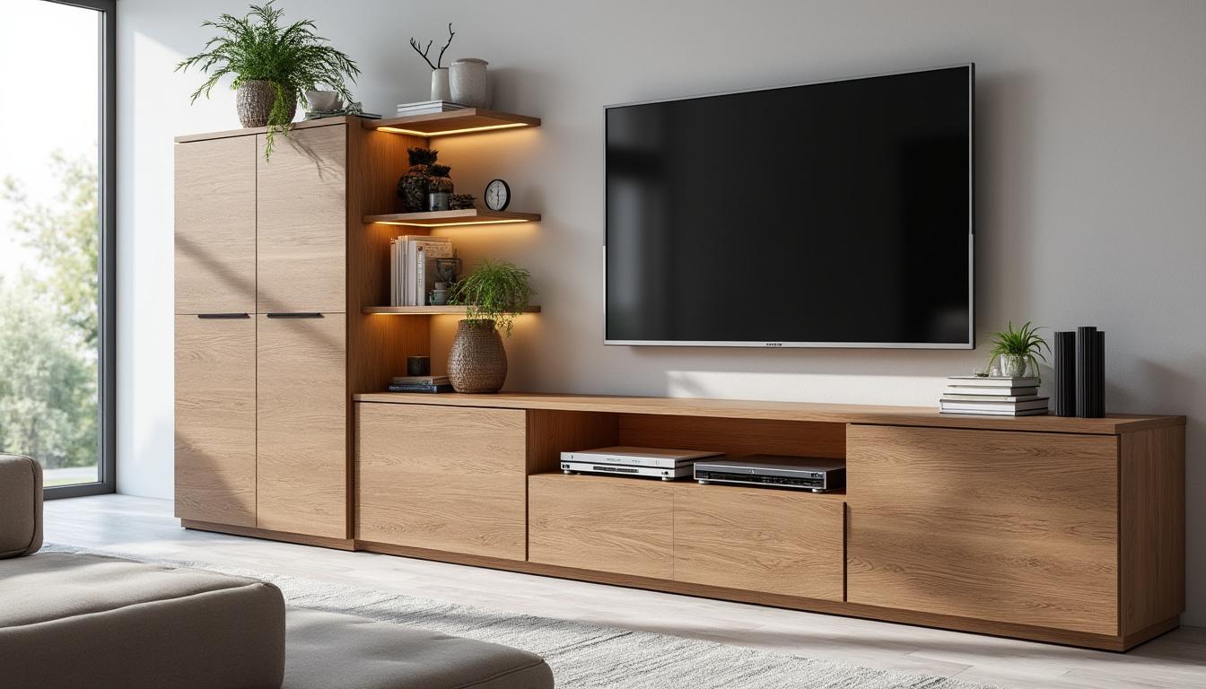 découvrez le meuble tv forum 9837patv en chêne dakota, un alliage harmonieux de style moderne et de praticité. son design élégant et son espace de rangement optimisé font de ce meuble l'élément idéal pour sublimer votre salon tout en gardant une ambiance chaleureuse.