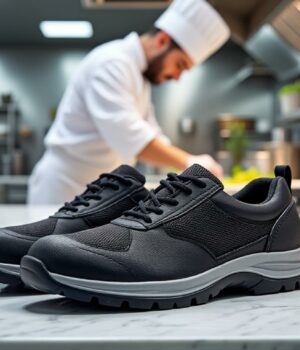 découvrez notre sélection des meilleures chaussures de sécurité pour cuisine, alliant confort et protection. idéales pour un usage quotidien, ces chaussures vous garantissent une sécurité optimale tout en restant agréables à porter toute la journée. ne faites aucun compromis entre style et fonctionnalité dans votre environnement de travail!