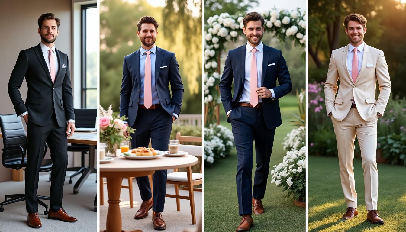 découvrez les meilleures façons de porter une cravate rose pâle pour homme, que ce soit pour un mariage, une réunion professionnelle ou un événement décontracté. inspirez-vous de nos conseils de style pour ajouter une touche d'élégance et de sophistication à votre tenue.