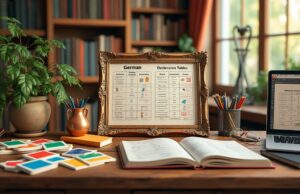 découvrez notre guide pratique sur les tableaux des déclinaisons de l'allemand, conçu pour simplifier votre apprentissage de cette langue. apprenez les règles essentielles et maîtrisez les déclinaisons efficacement grâce à des exemples clairs et des astuces utiles.