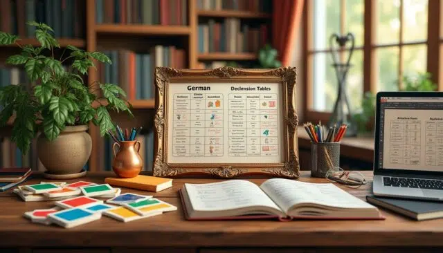 découvrez notre guide pratique sur les tableaux des déclinaisons de l'allemand, conçu pour simplifier votre apprentissage de cette langue. apprenez les règles essentielles et maîtrisez les déclinaisons efficacement grâce à des exemples clairs et des astuces utiles.