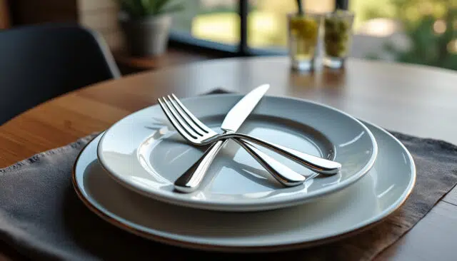 Pourquoi les couverts croisés dans l'assiette sont-ils le symbole d'élégance à table ? découvrez pourquoi disposer ses couverts croisés dans l'assiette est considéré comme un symbole d'élégance à table. tradition, étiquette et raffinement expliqués simplement !