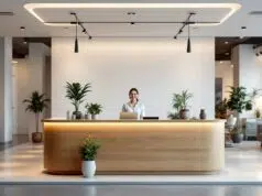 découvrez comment créer une ambiance chaleureuse et accueillante grâce à une banque d'accueil pour stand bien conçue, idéale pour attirer et fidéliser vos visiteurs.