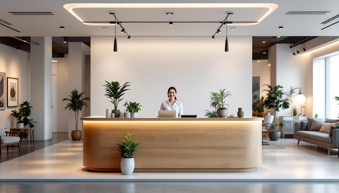 découvrez comment créer une ambiance chaleureuse et accueillante grâce à une banque d'accueil pour stand bien conçue, idéale pour attirer et fidéliser vos visiteurs.
