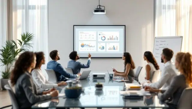 découvrez les avantages d'un vidéoprojecteur bureautique pas cher pour dynamiser vos réunions d'équipe : qualité d'image, économie et simplicité d'utilisation.
