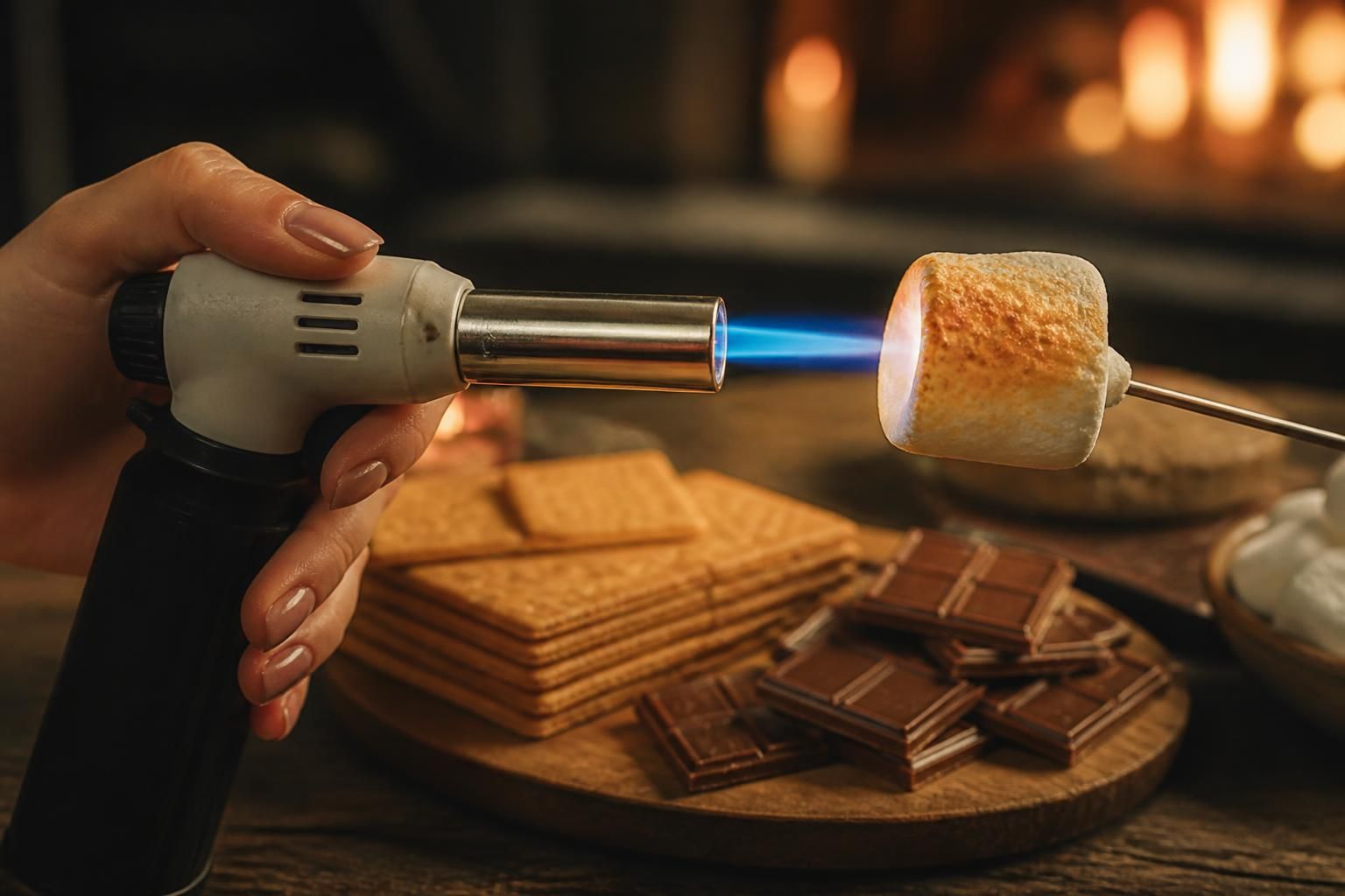 découvrez la technique ultime pour griller un chamallow avec un chalumeau de cuisine et réussir des s'mores parfaits à chaque fois. astuces simples et résultats gourmands garantis !